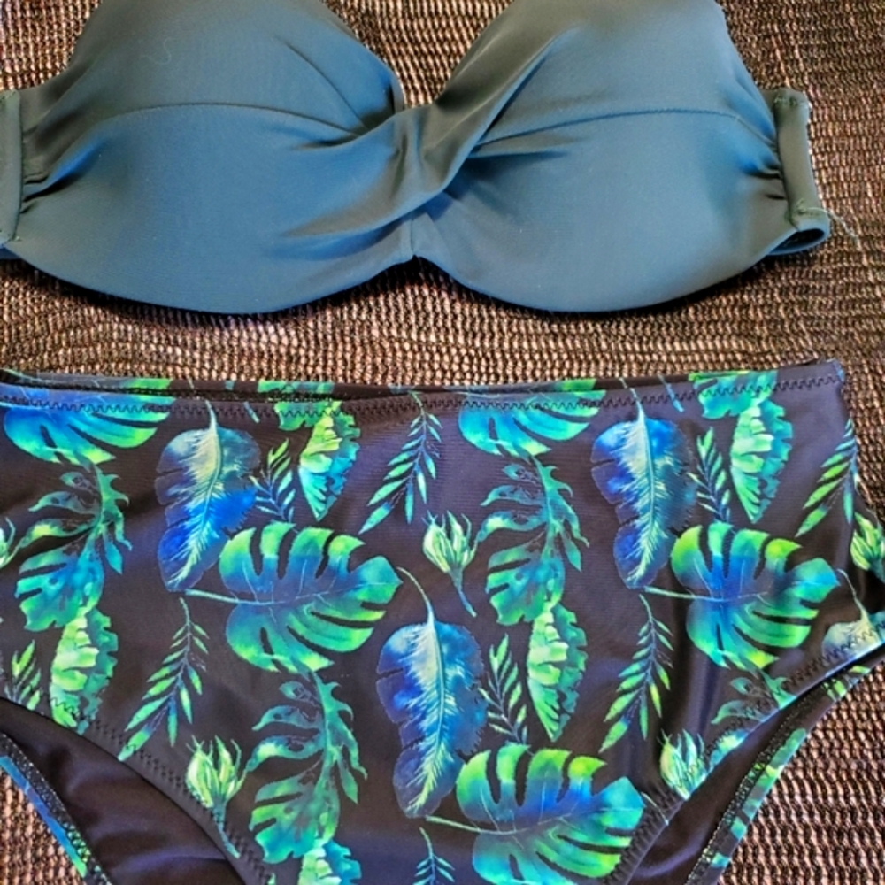 Two Piece Green Bikini